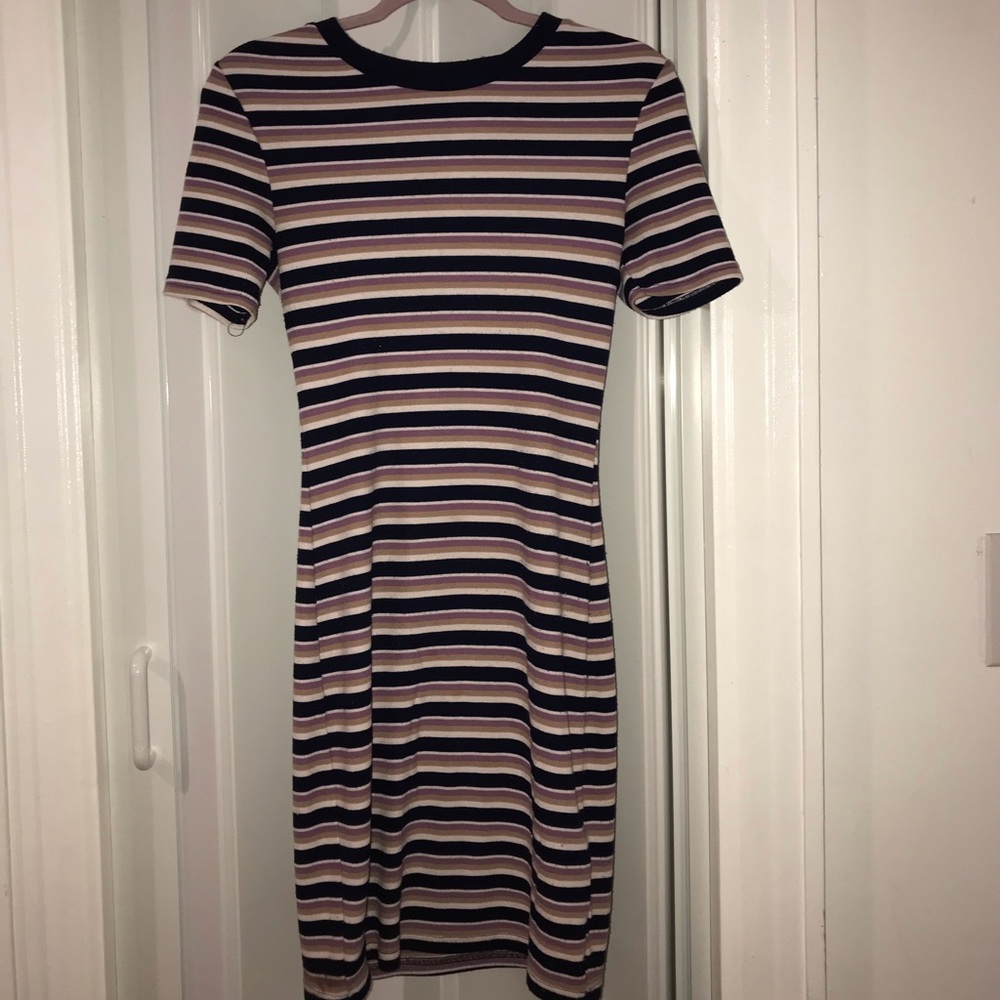 Stripped bodycon dress